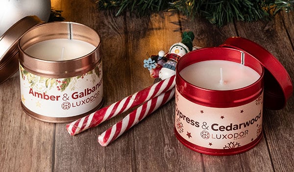 Christmas candles σε ποτήρι