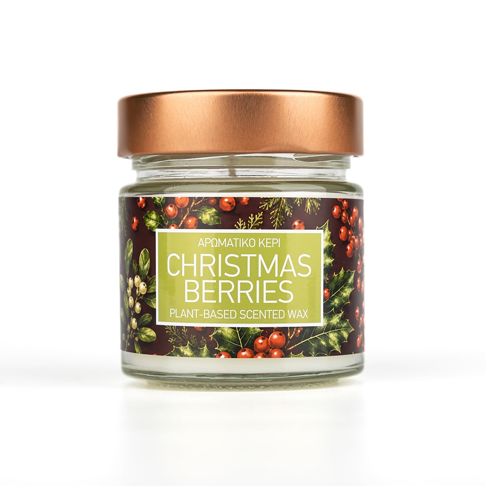 κουραμπιές αρωματικό κερί aroma of greece - christmas berries