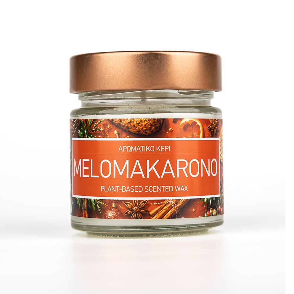 μήλο - κανέλα αρωματικό κερί aroma of greece - melomakarono