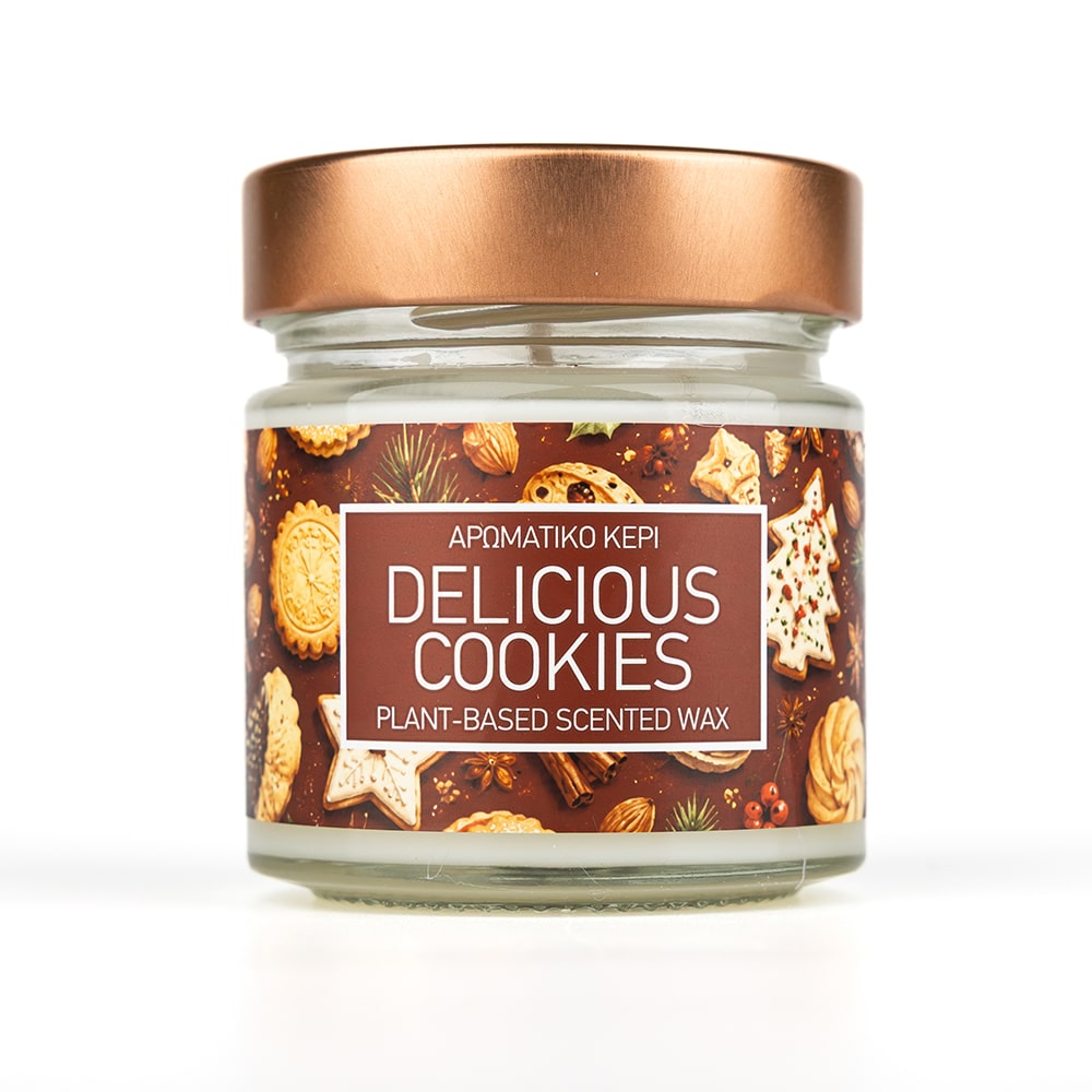 πορτοκάλι - κανέλα αρωματικό κερί aroma of greece - delicious cookies